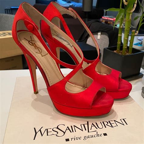 ysl tribute heels pumps|ysl heels copy.